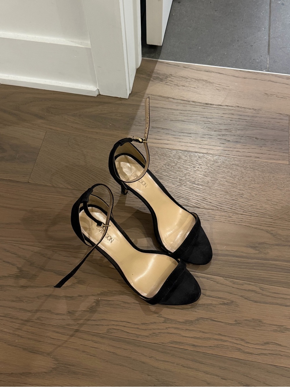 Classic Black Ankle-Strap Heels